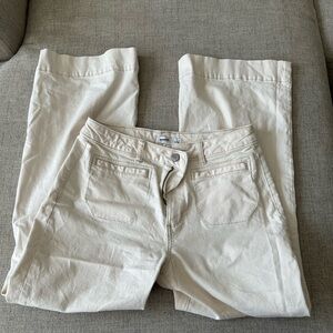 Sonoma Light Cream Wide-Leg Pants